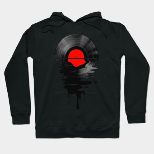 Vinyl LP Music Record Sunset Red Hoodie